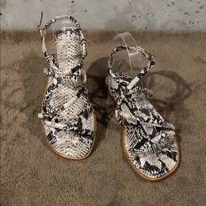 Schultz  Snakeskin Strappy Sandals - Size 6.5